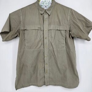 GameGuard Shirt Mens XXL Vented Button Up Fishing Long Sleeve Gingham Outdoors